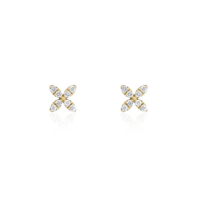 Golden Gleam Studs,14K Yellow Gold, 0.29tw Diamonds. Classic shine, versatile for any occasion.