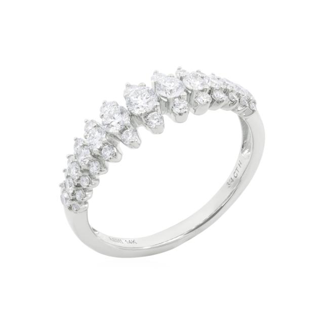 Classic Radiance Diamond Band, 14K White Gold, 0.75tw Round Diamonds, Everlasting Grace