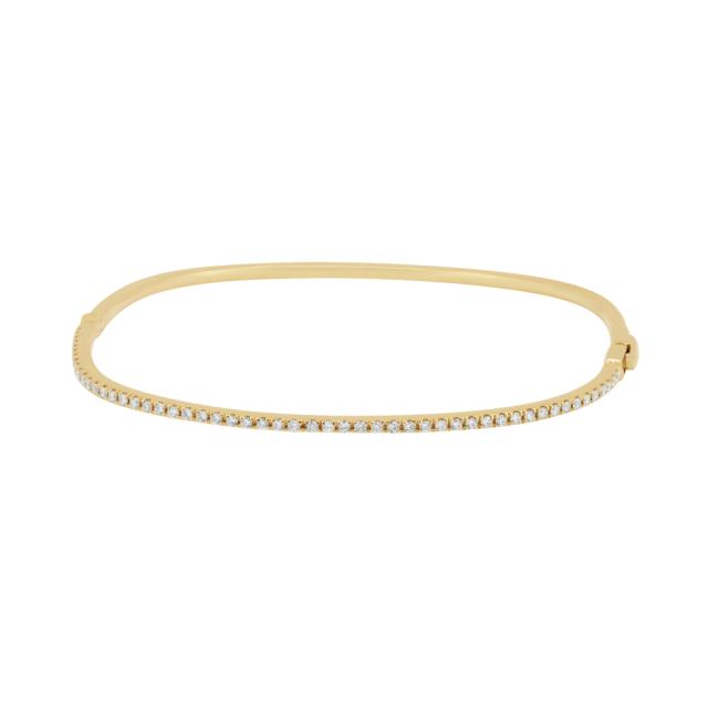 Golden Square Diamond Bangle18K Yellow Gold, 0.34ctw Diamond, Warm, Radiant Glow