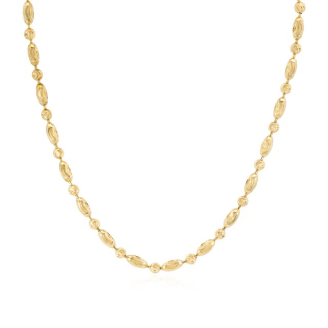 Mooncut Chain Oblate, 14K Yellow Gold, 20