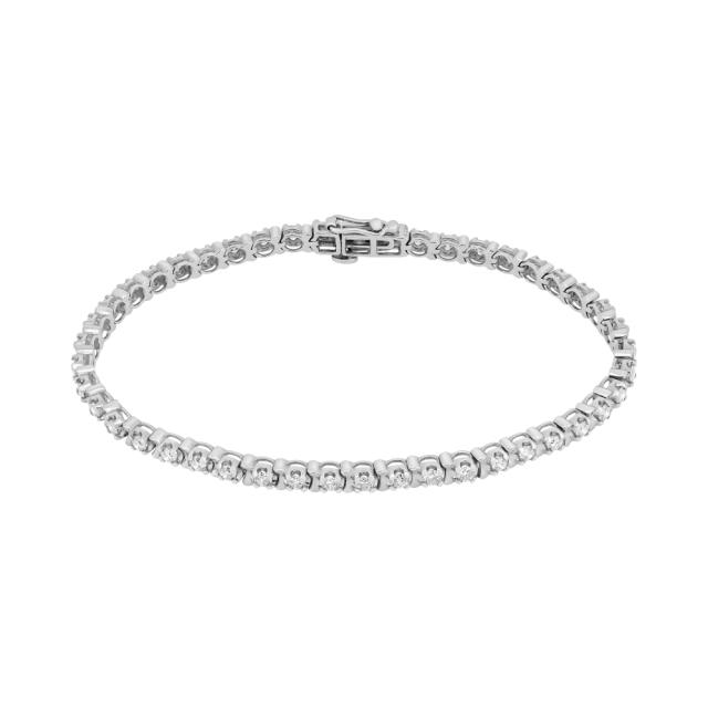 Classic Tennis Bracelet - 14K White Gold, 2.00tw Round Diamonds, Refined Beauty