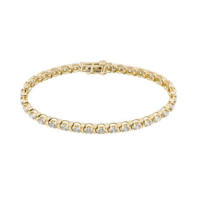 Tennis Bracelet, 14K Yellow Gold, 5.00tw Diamonds, Impecable Classic Beauty