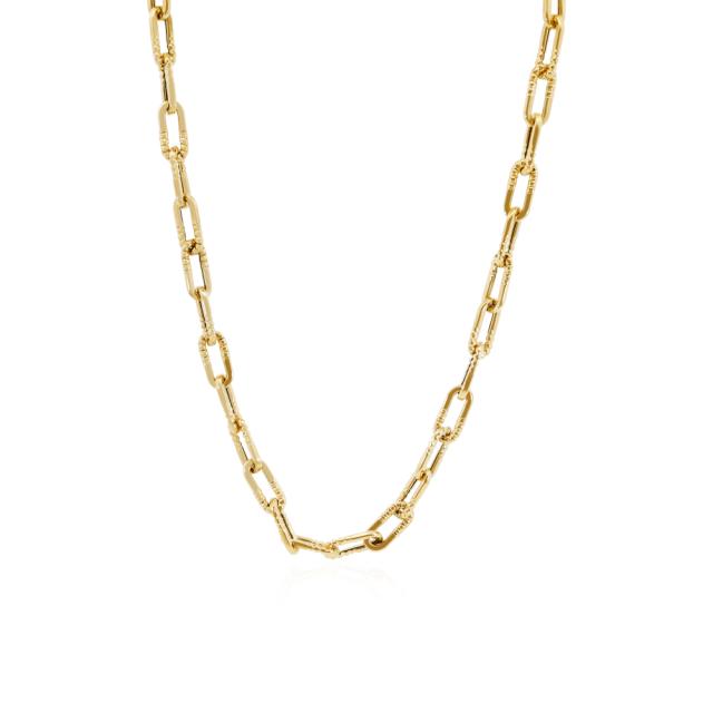 Oval Link Chain Fancy, 14K Yellow Gold, 20