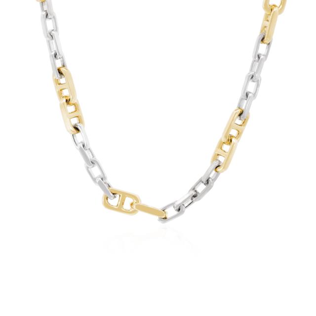 Anchor Chain Two-Tone 14K Yellow & White Gold, 24