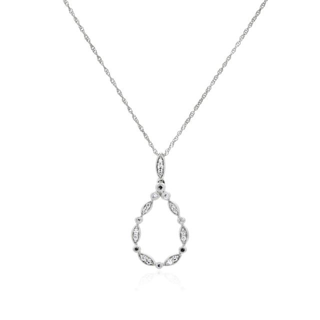 Minimalist Cross Pendant, 10K White Gold, 0.13tw Diamonds, Effortless Simplicity