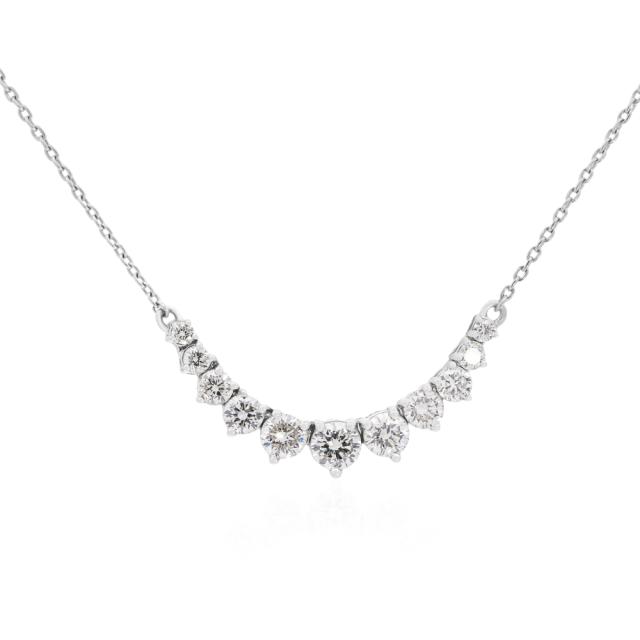 Joyful Smile Pendant - 14K White Gold, 0.75tw Diamonds, Cheerful Expression