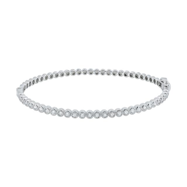 Milgrain Diamond Bangle