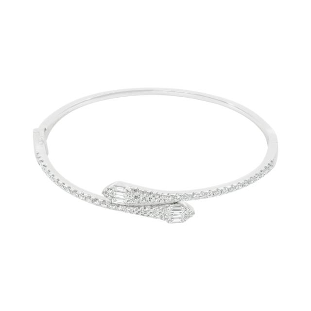 Oval Bypass Diamond Bangle