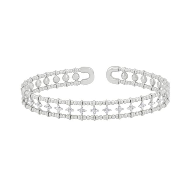 Flower Diamond Cuff WG 