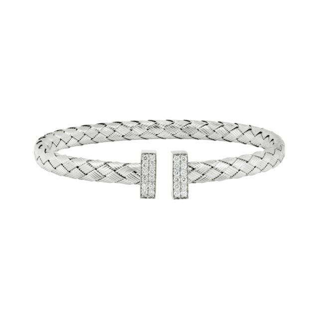 Braided Diamond Cuff 