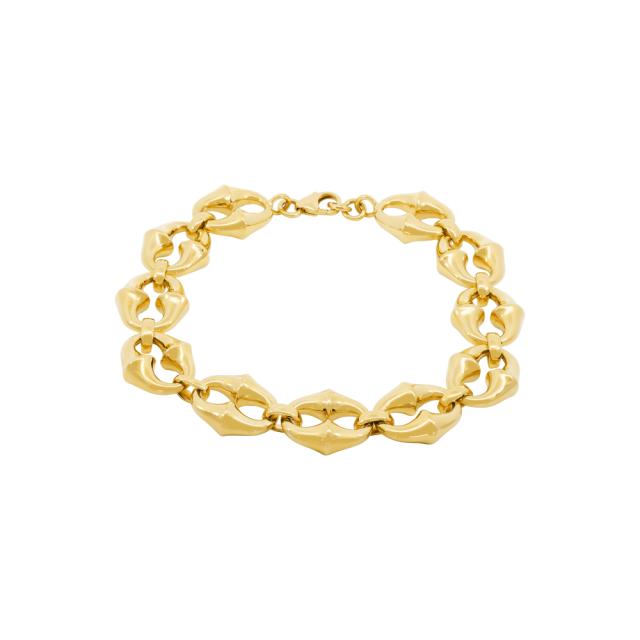 Vintage Puffed Link Bracelet 