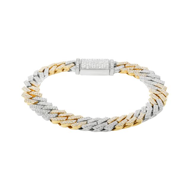 Two Tone Classic Cuban Bracelet  