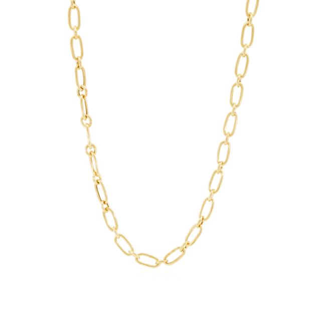 Oval & Round Link Necklace