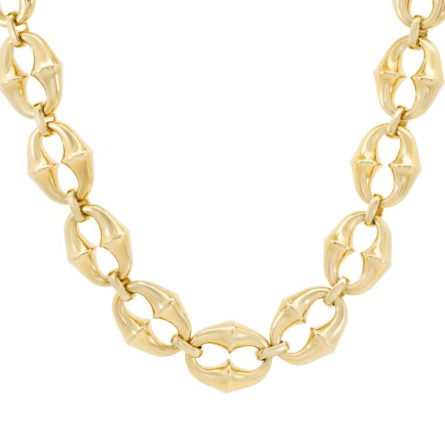 Puffed Mariner Link Necklace