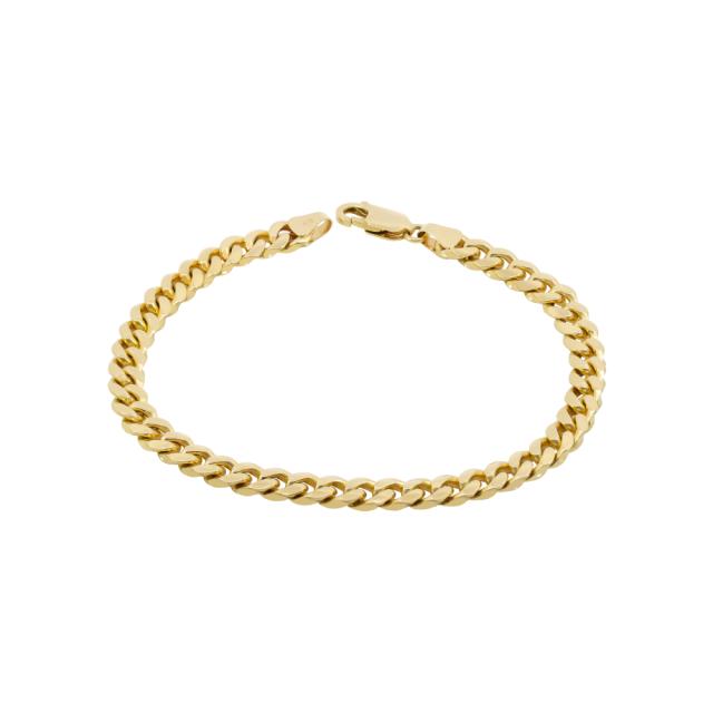 Curb Chain Bracelet, 14K Yellow Gold, 7