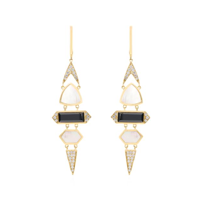 Art Deco Trapezoid Earrings  