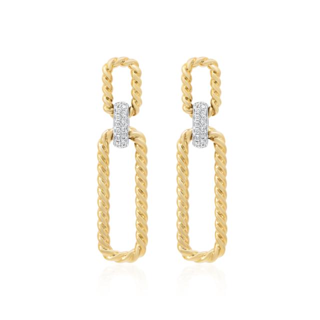Rope Drop Diamond Earrings  