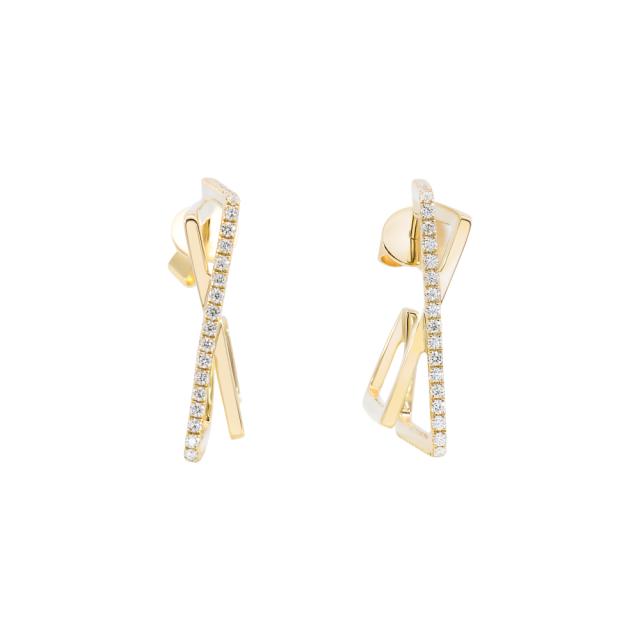 Trendy X Square Hoops  