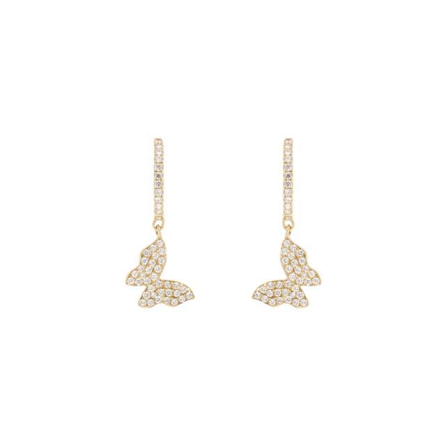 Whimsical Butterfly Drop Earrings  