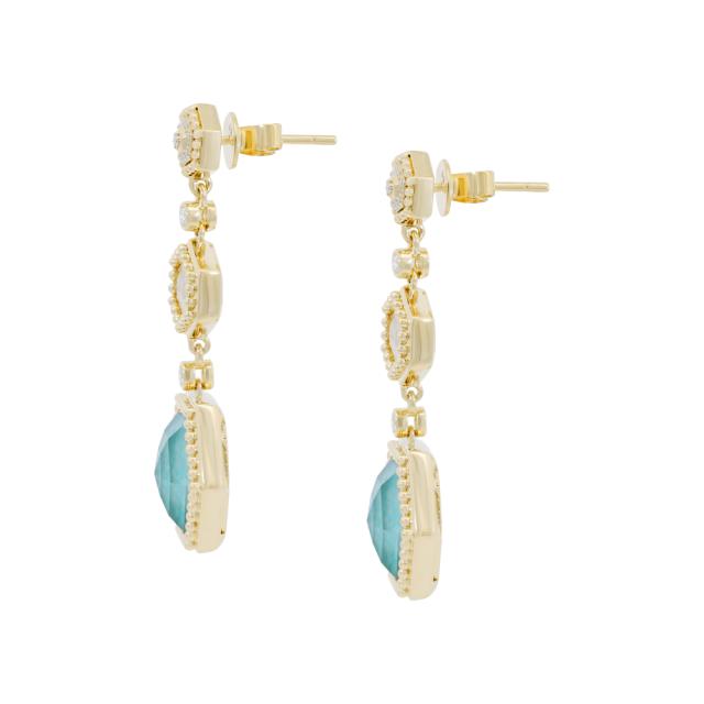 Yellow Gold and Diamond Earrings