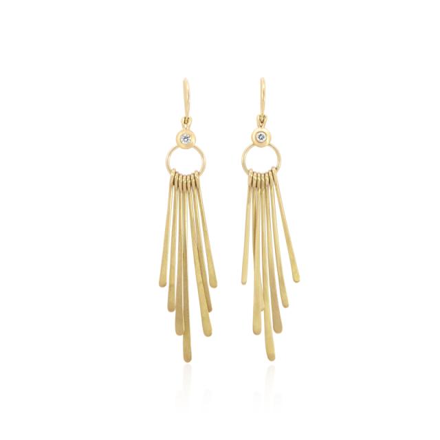 Darling Gold Fringe Earrings  