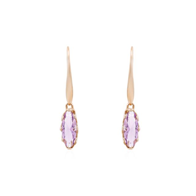 Elegant Amethyst Drop Earrings  