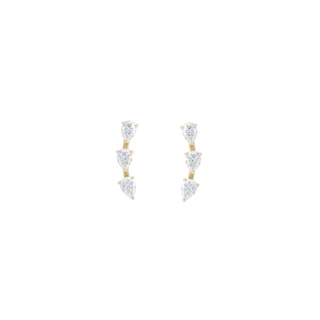 Chic Pear Shape Ear Climbers  