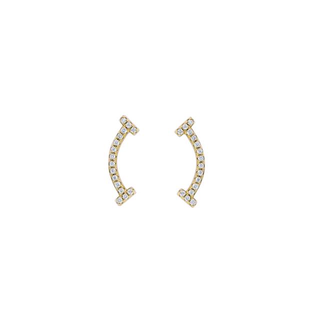 Sparkling Diamond Oval Stud Earrings  
