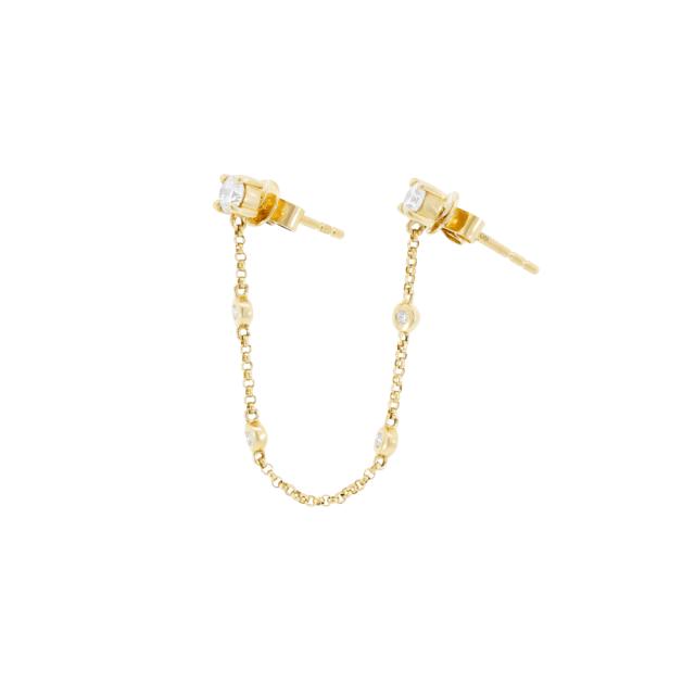 Dazzling Single Chain Earring