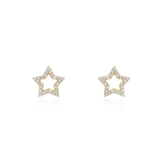 Diamond Star Stud Earrings  