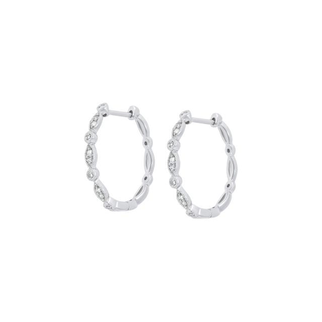 Petite Diamond Hoops  