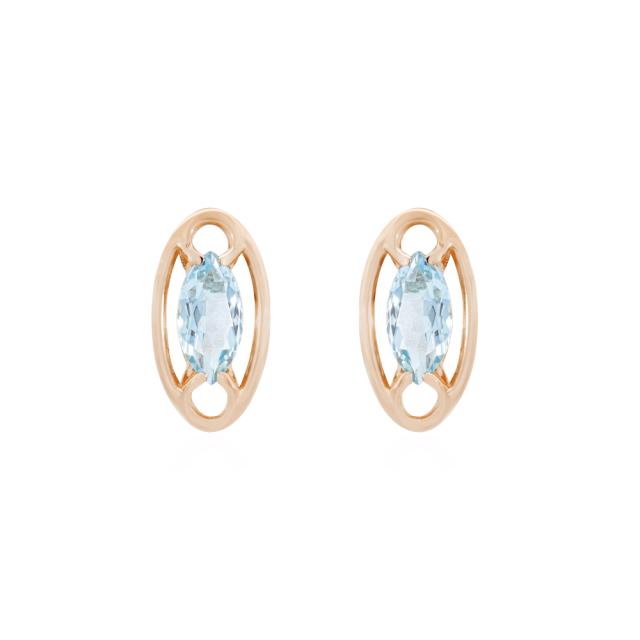 Marquise Blue Topaz Earrings 