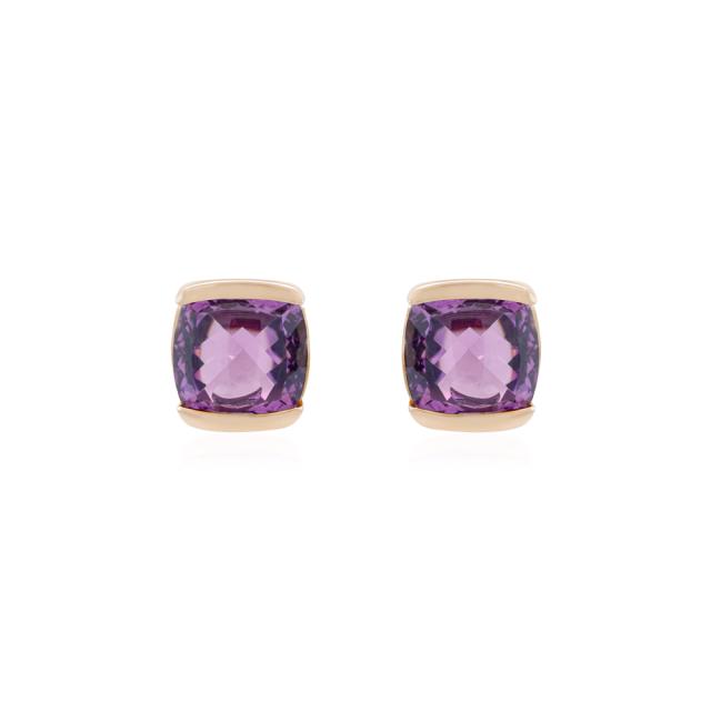 Classic Amethyst Studs  