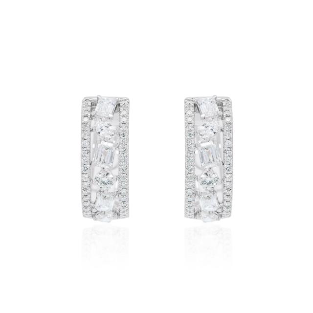 Glamorous Diamond Hoops 