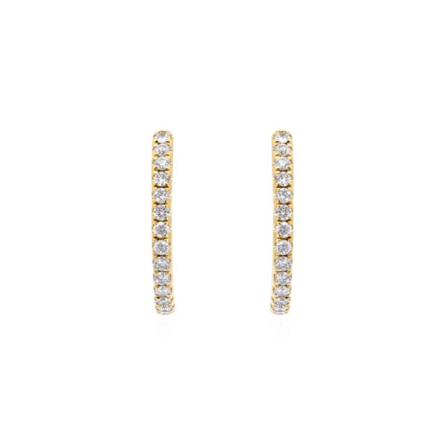 Shimmering Huggie Hoop Earrings