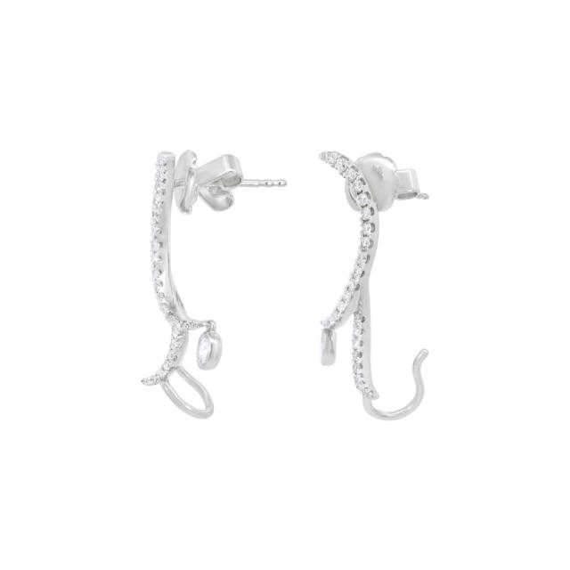 Bezel Modern Dangle Earrings 