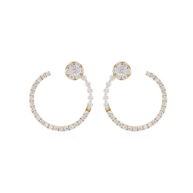 Cluster Circle Earrings  