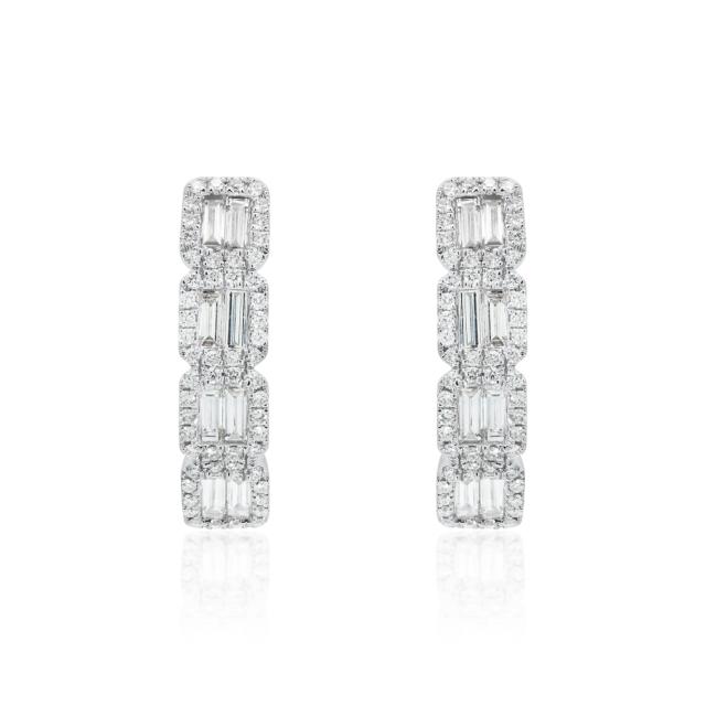 Diamond Hoop Earrings  