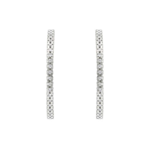 Charming Diamond Hoops 