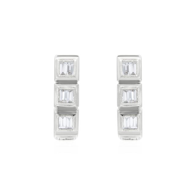 Radiant Baguette Hoops   