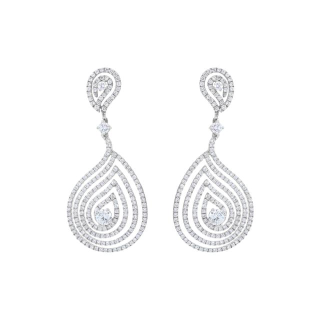 Art Deco Diamond Drop Earrings