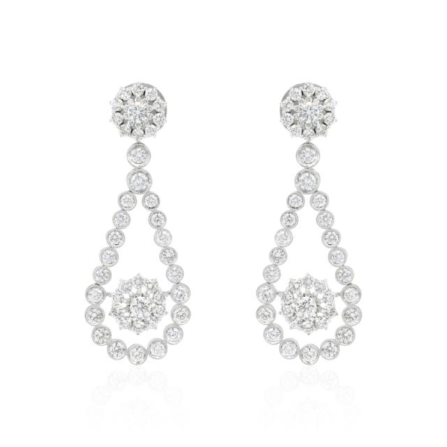 Suspended Diamond Earrings