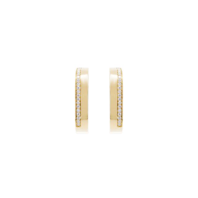 Wide Square Polished Hoops