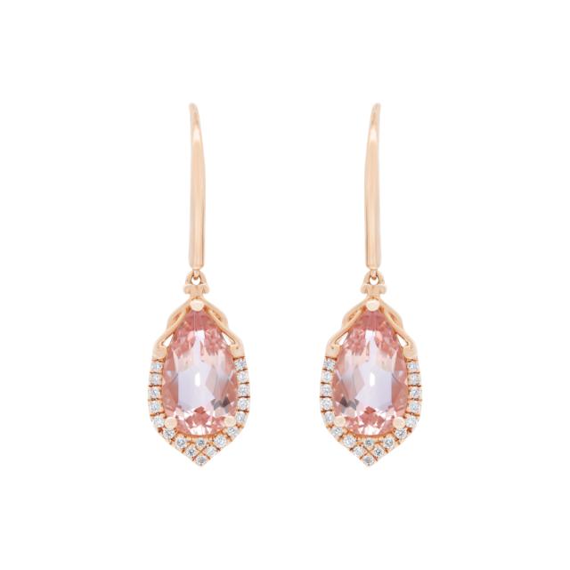 Suspended Morganite Earrings