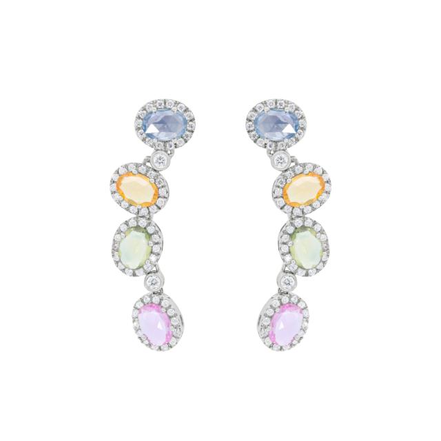 Rainbow Sapphire Earrings