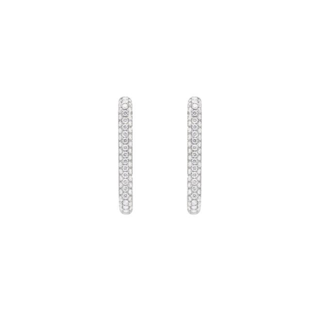 Emerald & Diamond Stud Earrings, 14K White Gold, 0.10 Round Diamond Halo, Precious Emerald Glamour