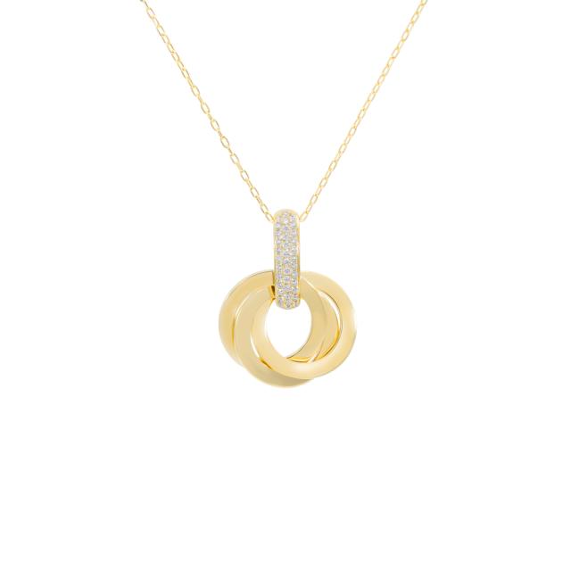 Timeless Radiance Pendant 18K Yellow Gold with diamonds, a perfect touch for subtle elegance