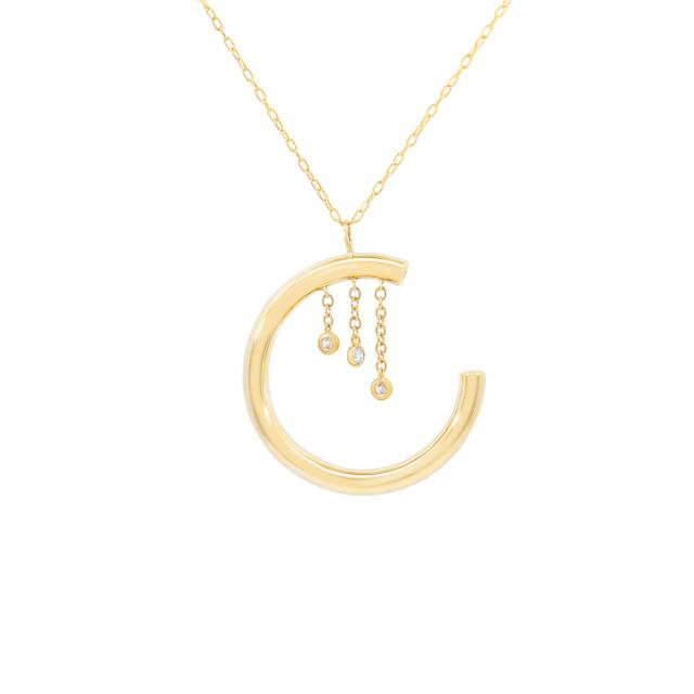 Classic Brilliance Necklace 18K Yellow Gold with diamonds, versatile and classic for any occasion