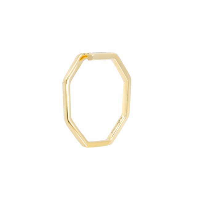 Geometric Harmony Diamond Ring, 18K Yellow Gold, Linear Brilliance