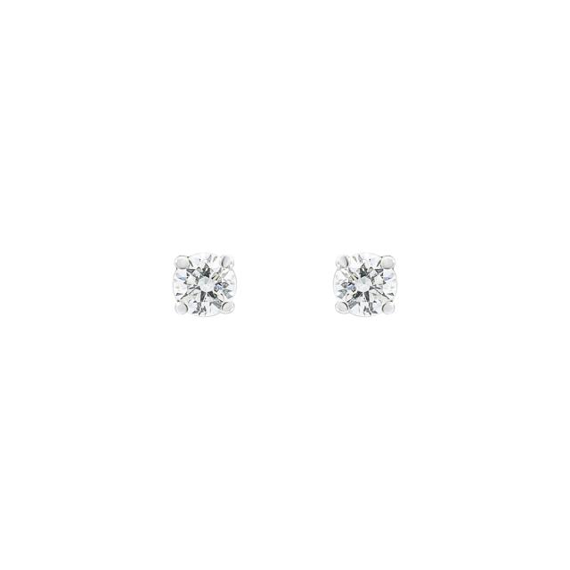 Classic Diamond Studs - 14K White Gold, 0.18tw Round Diamonds. Timeless elegance in every stud.